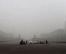Fog envelops Rashtrapati Bhavan on Thursday morning. AFP
