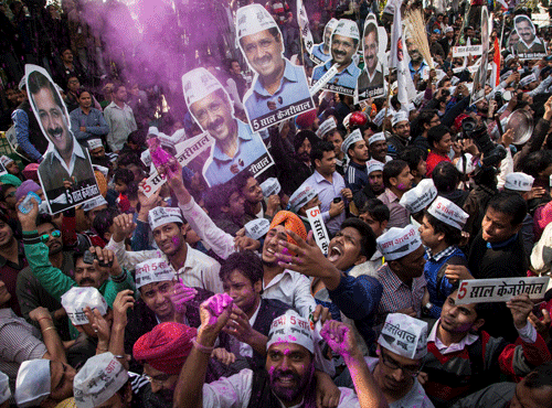 Out of the 67 newly-elected AAP MLAs, 23 MLAs had declared criminal cases against them. AP file photo