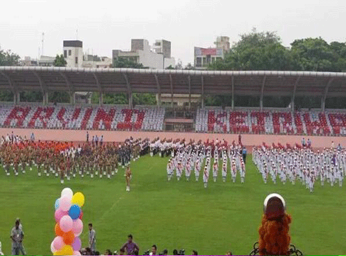 Chief Minister Arvind Kejriwal's name during Independence Day celebrations. Picture courtesy Twitter