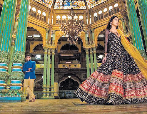 A still from the photo-shoot done inside the Mysuru Palace.
