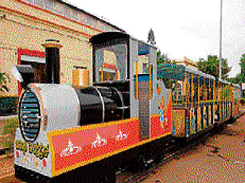 The Toy Train, stationed at the Mysuru Railway Workshop in Mysuru, will start running  at Jawahar Bal Bhavan from next Dasara. (pic by special arrangement)