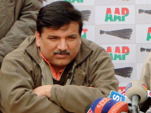 AAP senior leader Sanjay Singh. PTI File photo.