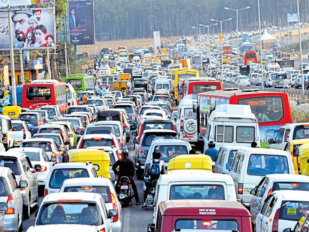 The area is accident-prone and has turned into a major traffic bottleneck. DH FILE PHOTO