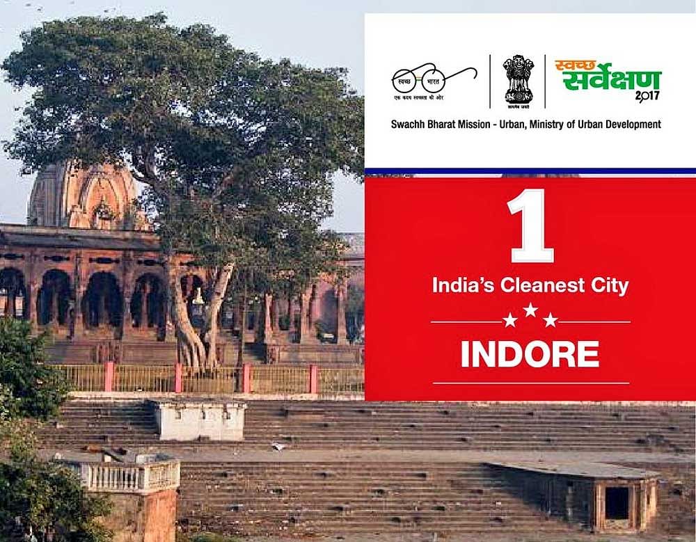 The survey results announced by Urban Development Minister M Venkaiah Naidu said while Indore is the cleanest city in India, Bhopal gets the second position in the cleanliness ranking of 434 cities. Courtesy: Twitter/ M Venkaiah Naidu