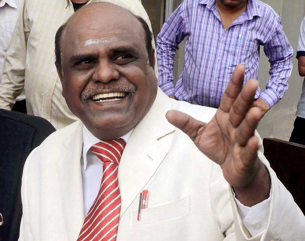 In an escalation of his confrontation with the Supreme Court, Justice Karnan said the eight judges have 'jointly committed the offences punishable under the SC/ST Atrocities Act of 1989 and amended Act of 2015.' PTI file photo