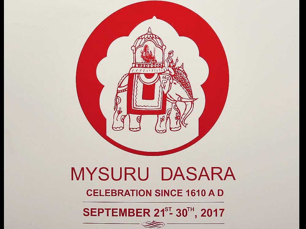 The logo Mysuru Dasara 2017, which was released, on Monday.