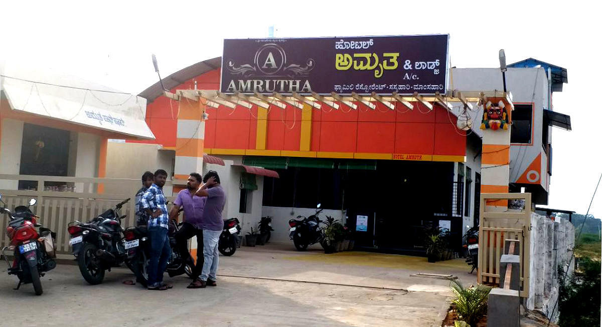 Hotel Amruth in  one of the locations identified for former minister G Janardhana Reddy's stay during the electikons. dh photo