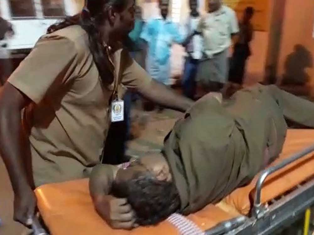 More than 20 people were injured when a private bus travelling from Mysuru to Erode fell into a gorge at the 25th hairpin bend near Thimbam in Sathyamangalam Ghat on late Friday. (Video grab)