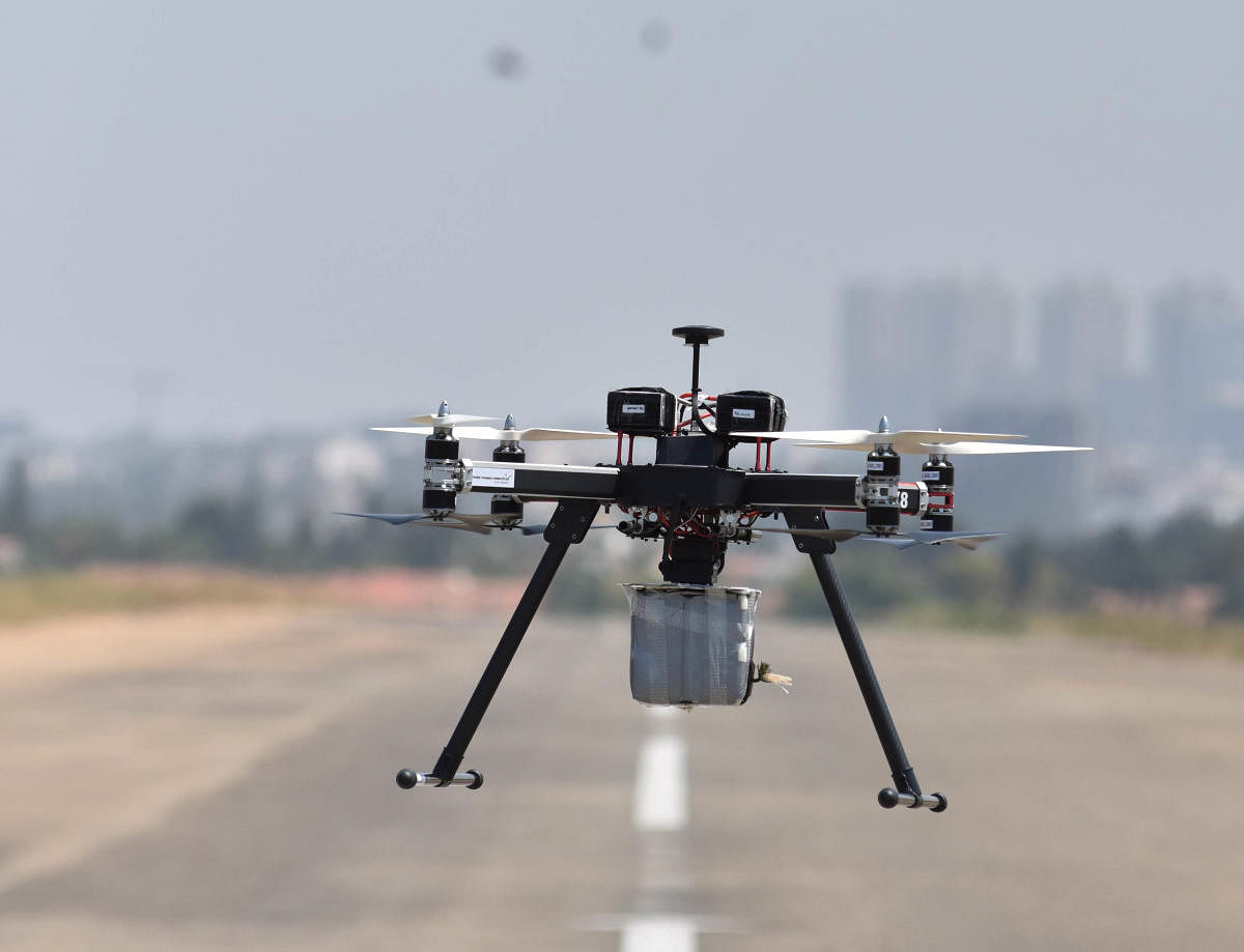 A drone was sighted at the airport, the highly sensitive Vikram Sarabhai Space Centre and nearby Kovalam beach early Friday morning, prompting Southern Air Command and Military Intelligence to go on high alert.