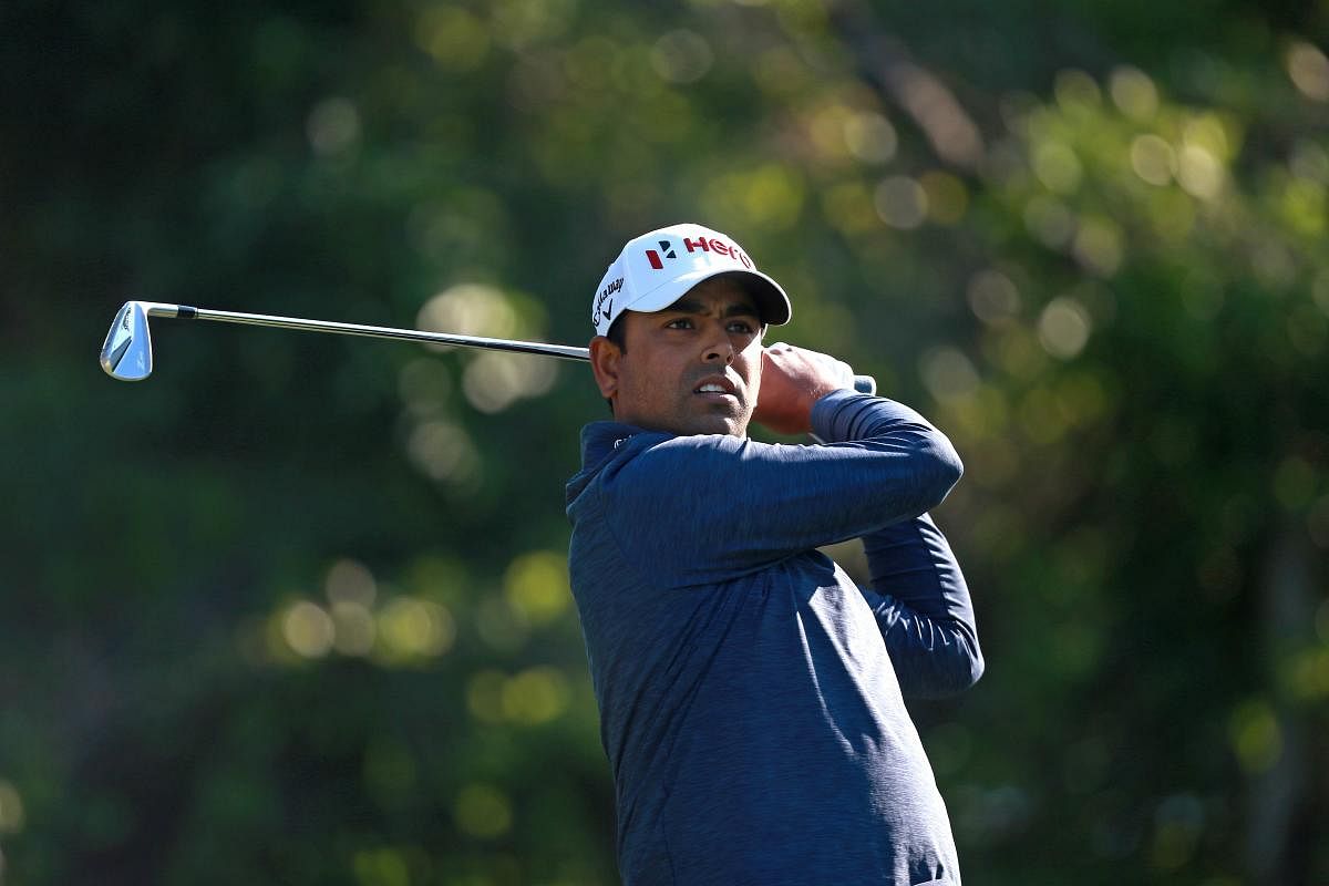 Anirban Lahiri tees off during the opening round of the Valspar Championship on Thursday. AFP