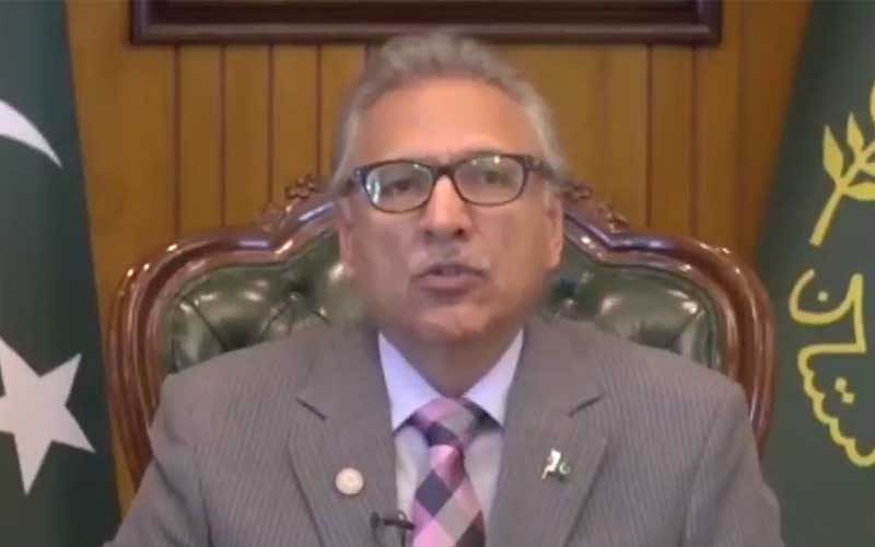 Alvi was addressing the annual Pakistan Day Parade here to commemorate the resolution passed by the All-India Muslim League on the day in 1940 in Lahore demanding a separate country for Muslims. (Video grab)