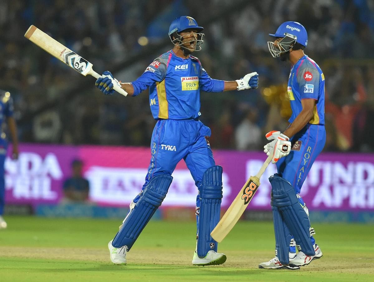 Rajasthan were on their way to suffer back-to-back defeats before a superb cameo from all-rounder Krishnappa Gowtham helped them stun Mumbai Indians by three wickets last Sunday. PTI Photo