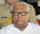 Kerala Chief Minister VS Achuthanandan comes out  after submitting his resignation to Governor RS Gavai in Thiruvananthapuram on Saturday. PTI