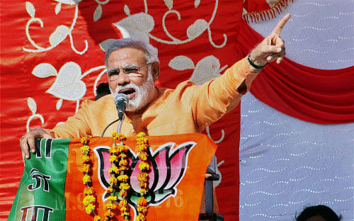 BJP Prime Ministerial candidate & Gujarat Chief Minister Narendra Modi. PTI photo