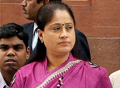 Cine actress and TRS MP M Vijaya Shanthi today joined Congress at a time when the possibility of TRS merging with Congress seemed to have hit a roadblock. PTI File Photo
