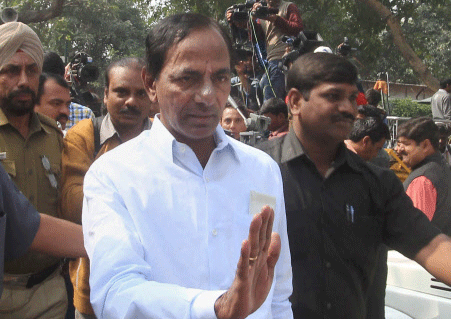Dashing the last hopes of the Congress high command, Telangana Rashtra Samiti President K Chandrasekhar Rao today categorically ruled out even an electoral alliance with the party for the forthcoming polls to Lok Sabha and state Assembly. PTI file photo