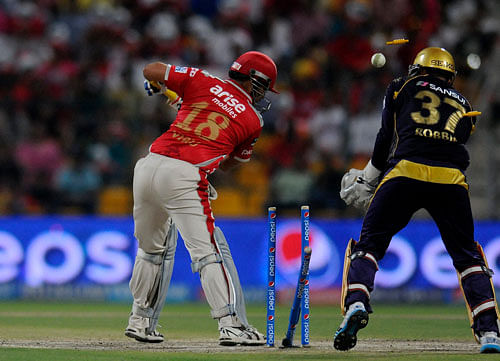 The erratic Kolkata Knight Riders will look to challenge the seemingly unstoppable force of table-toppers Kings XI Punjab when the two sides clash in an IPL match here tomorrow. PTI file Photo