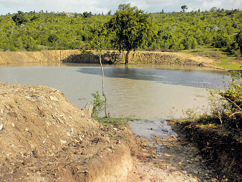 A feeder channel which connects water bodies in Bandipur.