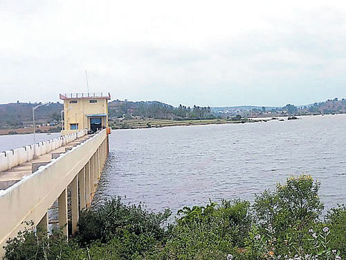 A view of Jakkalamadagu dam in Chikkaballapur. DH photo