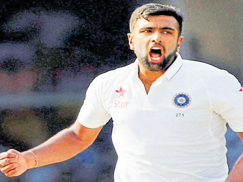 on the dot R Ashwin became the second quickest to reach 200 Test wickets. He is also the quickest to reach the mark among Indians, beating Harbhajan Singh's feat (46 Tests).