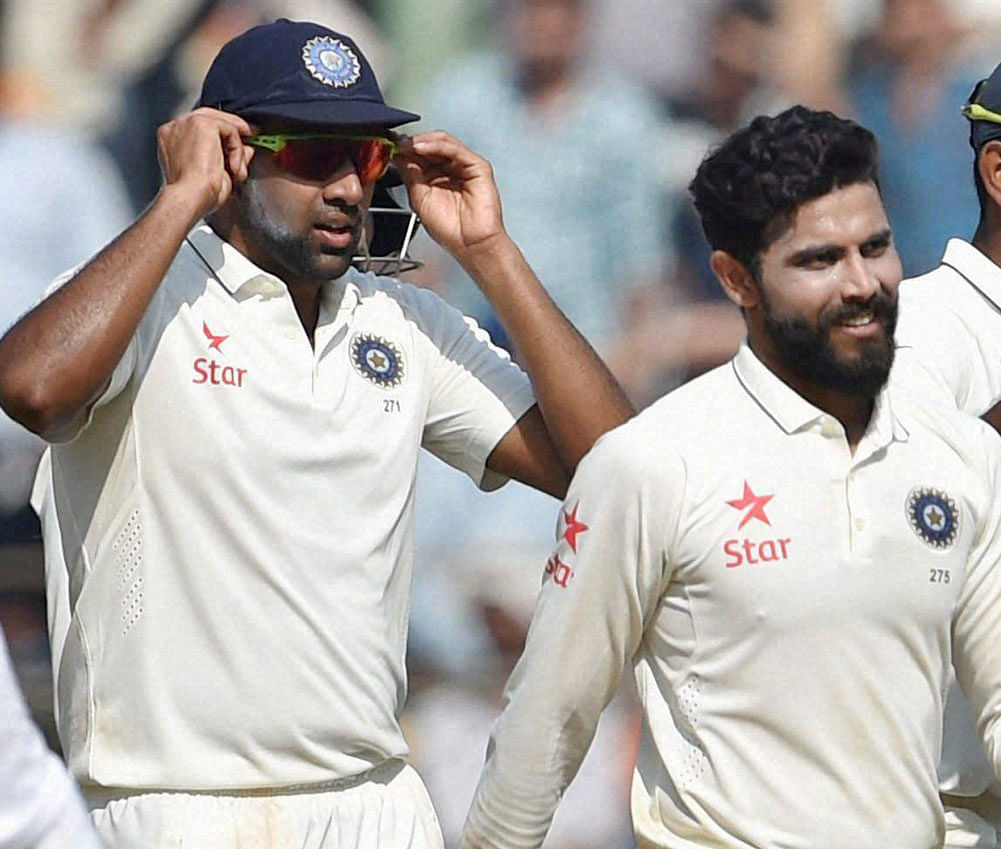 Ashwin is the number-one ranked bowler in therankings Test bowlers, but Jadeja is breathing down his neck as he is just eight points behind. PTI file photo