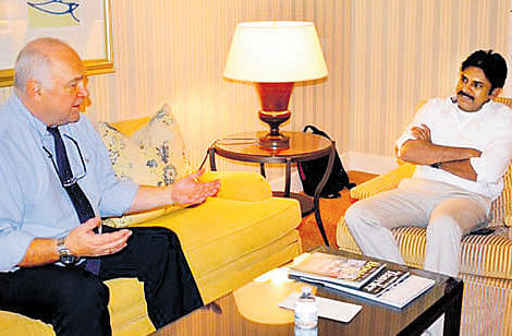 Pawan Kalyan with Steve Jarding in Boston