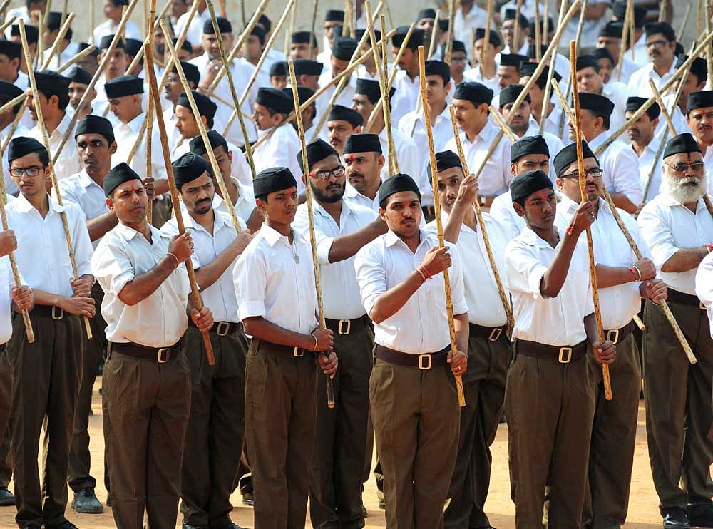 RSS volunteers staged two flag marches originating at two separate places in Chikkaballpur. Representational Image