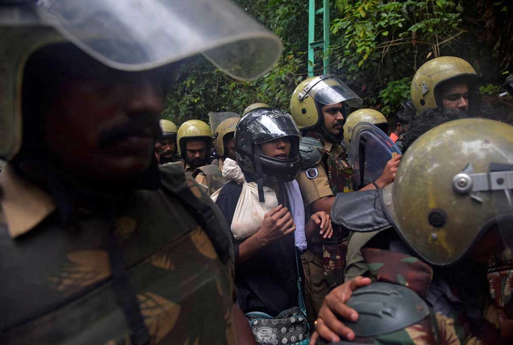 Rehana and Hyderabad-based journalist Kavitha were taken to the hills with heavy police protection.