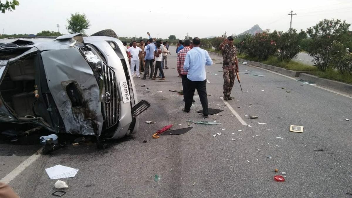 Nandamuri Harikrishna, son of Telugu cinema giant and thrice chief minister of undivided Andhra Pradesh N T Ramarao, died in a car crash in Telengana's Nalgonda district on August 29. (DH File Photo)
