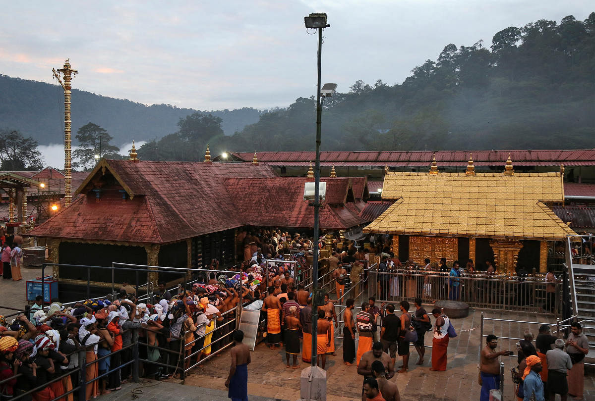 The temple will be closed at 10 pm on Tuesday but would reopen for darshan from November 17 for the three-month-long annual pilgrim season. Reuters file photo