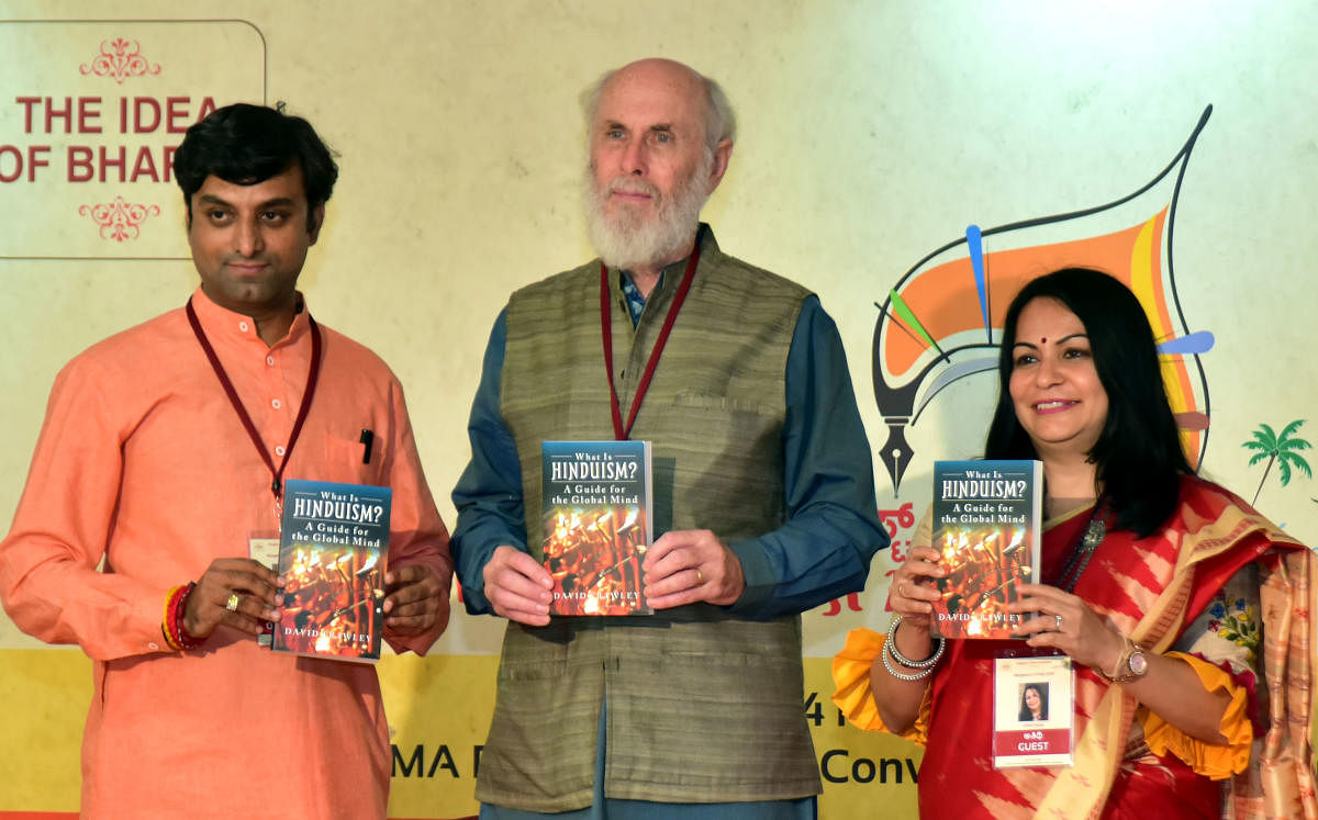 Author Dr David Frawley’s “What is Hinduism”—a guide for global mind was released, at Mangaluru Lit Fest, in Mangaluru on Sunday.