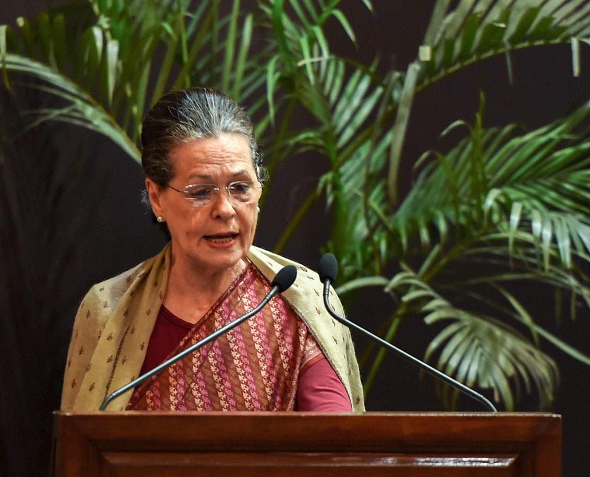 Former Congress president Sonia Gandhi. PTI file photo