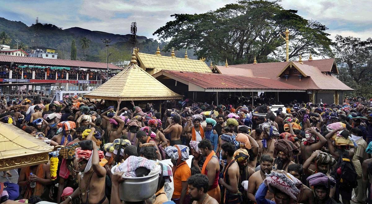 The Supreme Court on Thursday decided to take up a batch of petitions seeking reconsideration of the Sabarimala judgement on February 6. PTI file photo