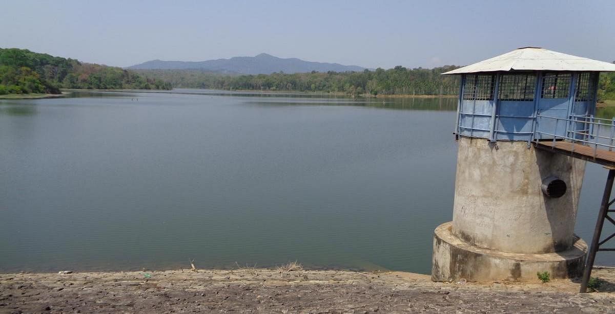 A view of Chiklihole dam near Rangasamudra.