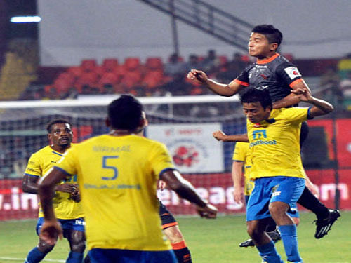 Delhi Dynamos' miserable stretch in the Indian Super League continued as they slumped to yet another defeat, a 0-1 verdict against Kerala Blasters, at the Jwaharlal Nehru Stadium on Sunday.