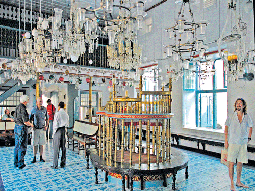 Kochi capers The beautiful interiors of the old Jewish synagogue in Mattancherry; (above) St Francis Church.