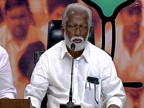 Kerala BJP state president Kummanam Rajasekharan. ANI Photo