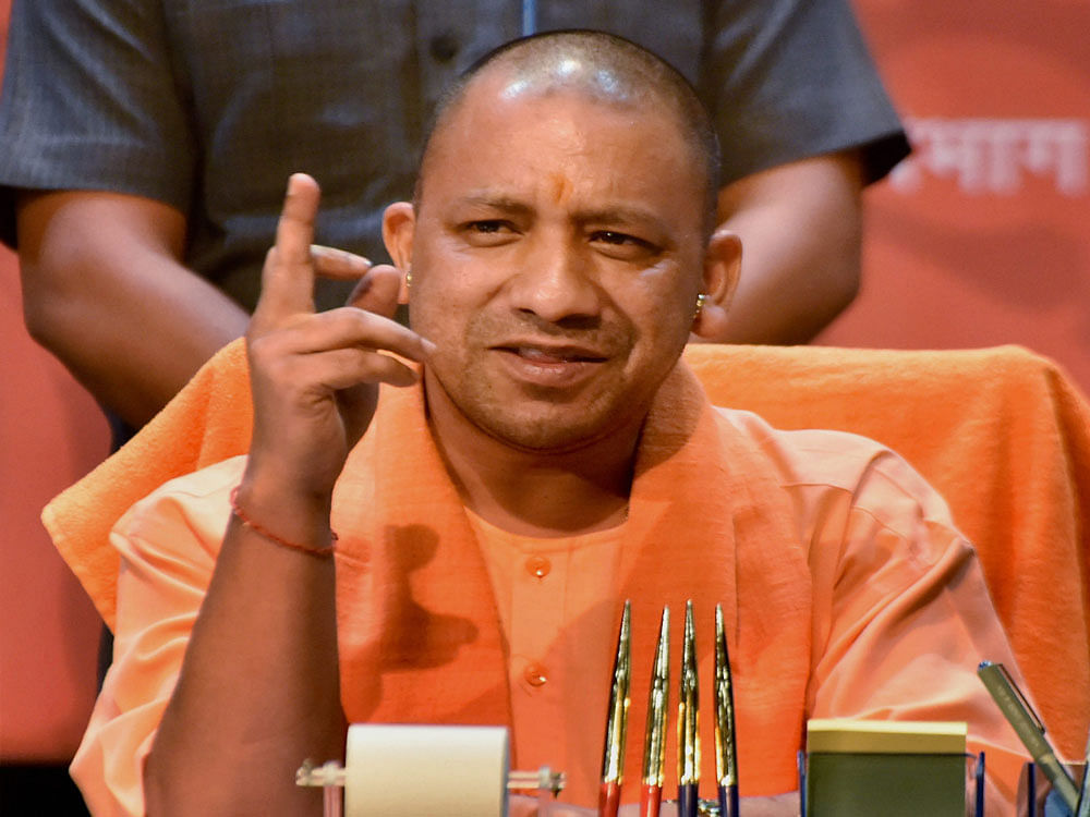 Adityanath questioned the silence of secular parties on the Kerala beef fests at an ABVP function. Photo credit: PTI.