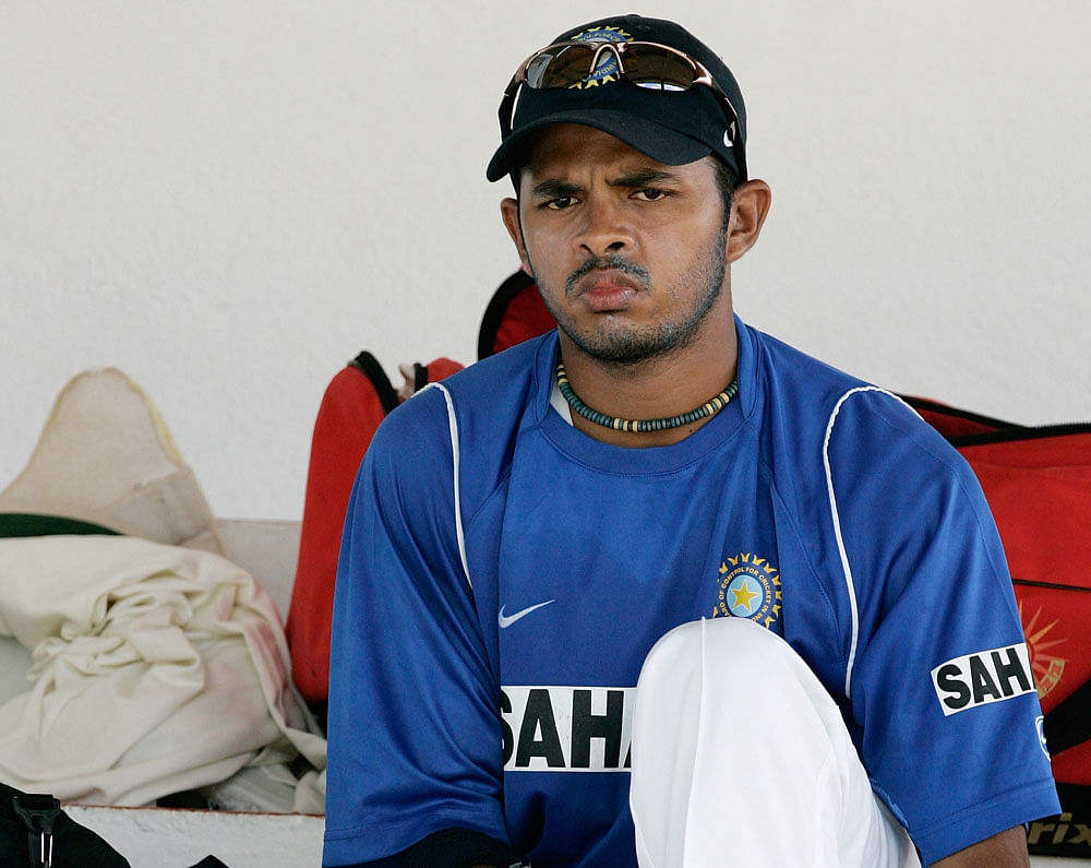 Sreesanth was banned for life by the BCCI for his alleged role in the IPL spot-fixing in 2013. DH File photo