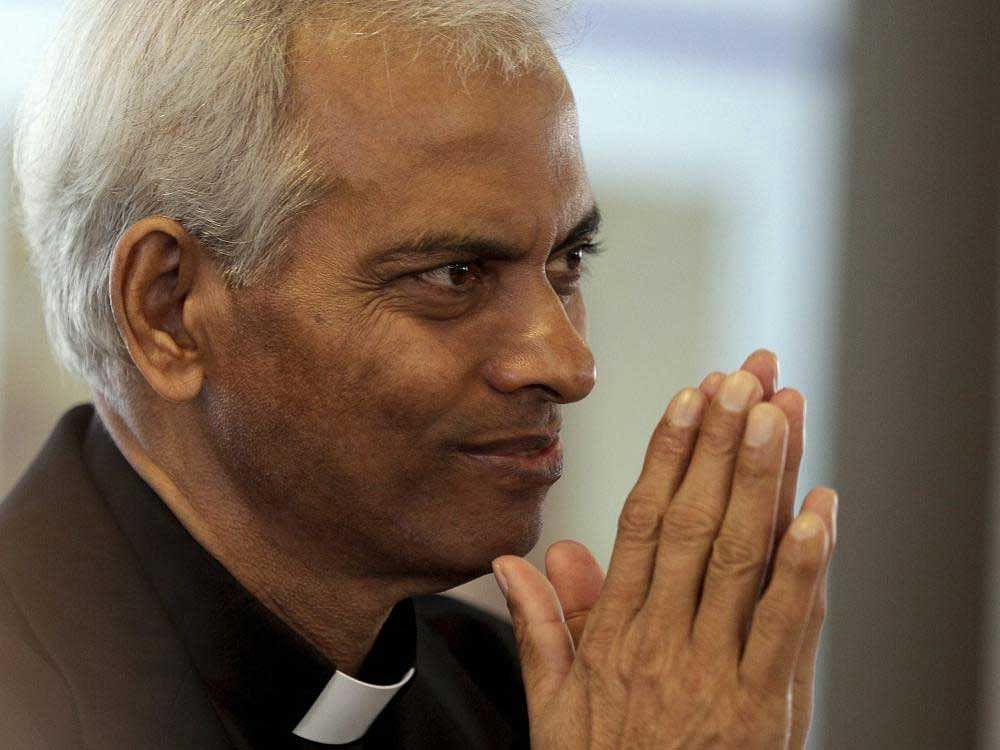Fr Tom Uzhunnalil, the Catholic priest freed from militants in Yemen last month, arrived in Kerala on Sunday to a cheerful welcome in Kochi and later in his home district of Kottayam. PTI file photo