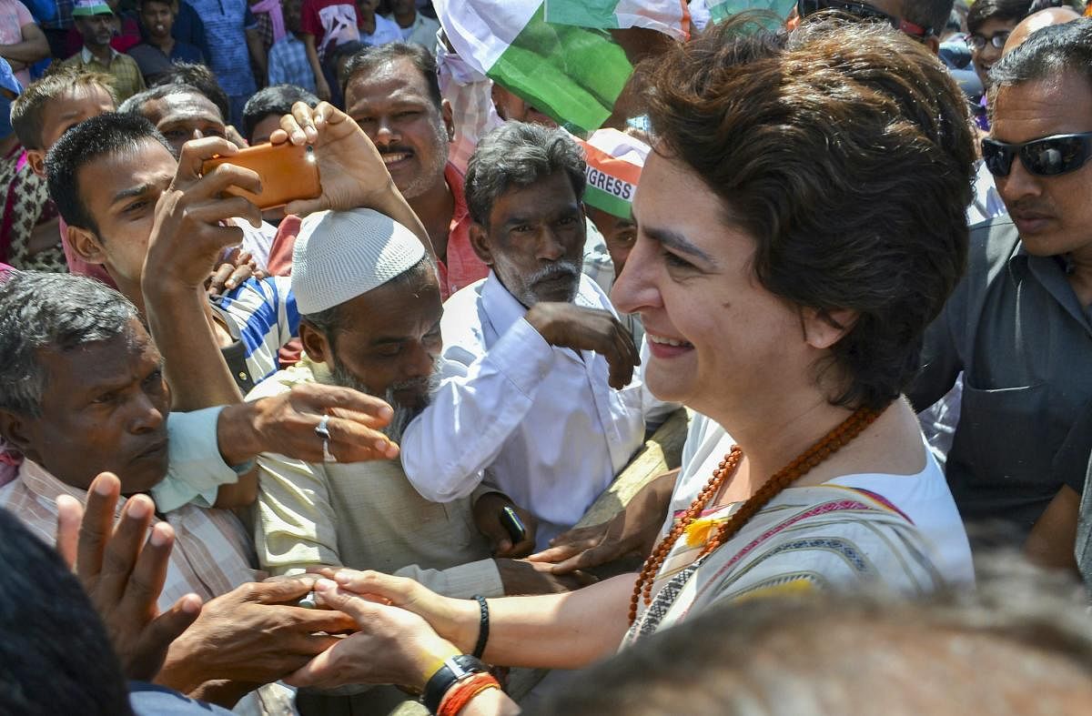 Senior leader Priyanka Gandhi Vadra took to Twitter to announce that the NYAY, unveiled by Congress President Rahul Gandhi, was women-centric and the money would be deposited in bank accounts of women of the beneficiary families. PTI file photo