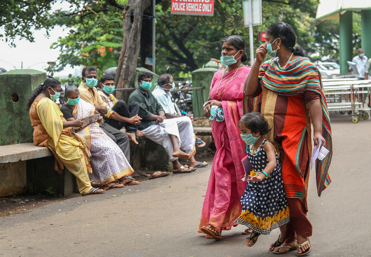 Kozhikode: People wear safety masks as a precautionary measure after the 'Nipah' virus outbreak, at Kozhikode Medical College, in Kerala, on Friday. (PTI Photo)