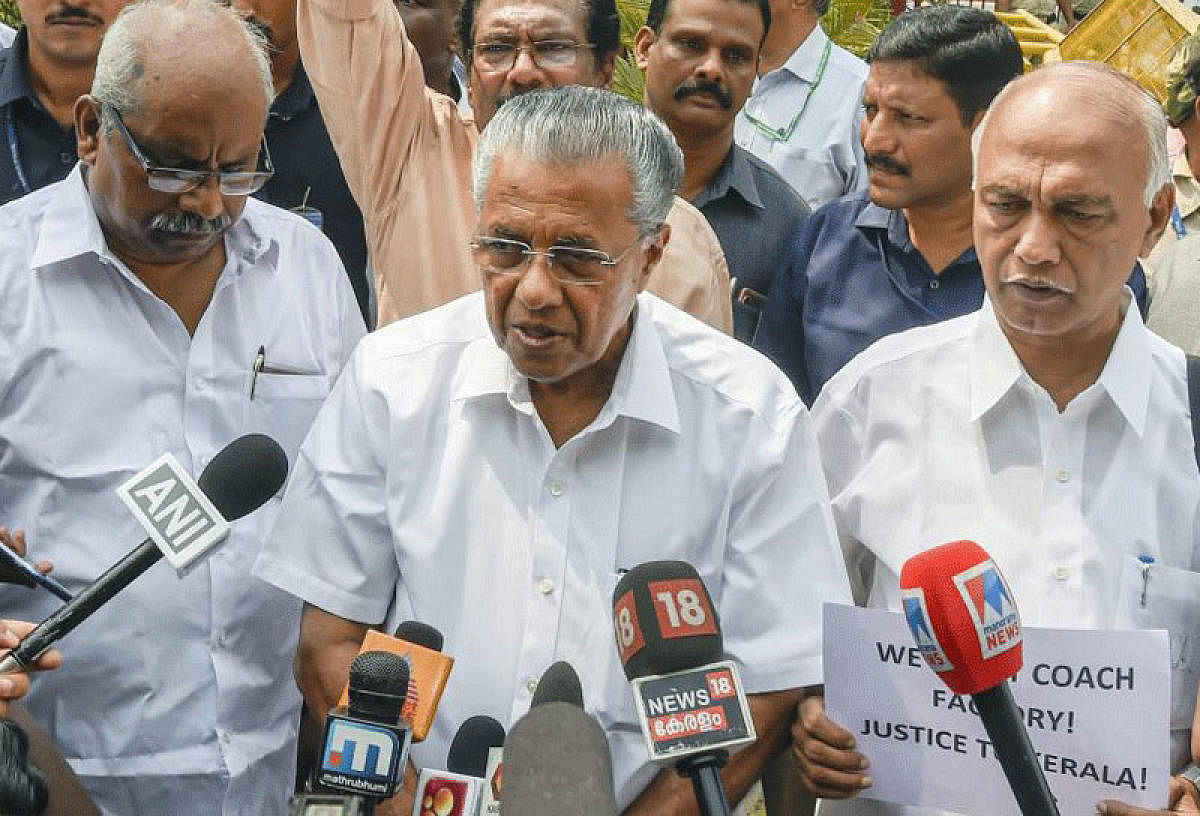 Chief Minister Pinarayi Vijayan is scheduled to leave for some of the Gulf countries on Wednesday as part of the efforts to mobilise funds from Kerala expatriates. DH File Photo 
