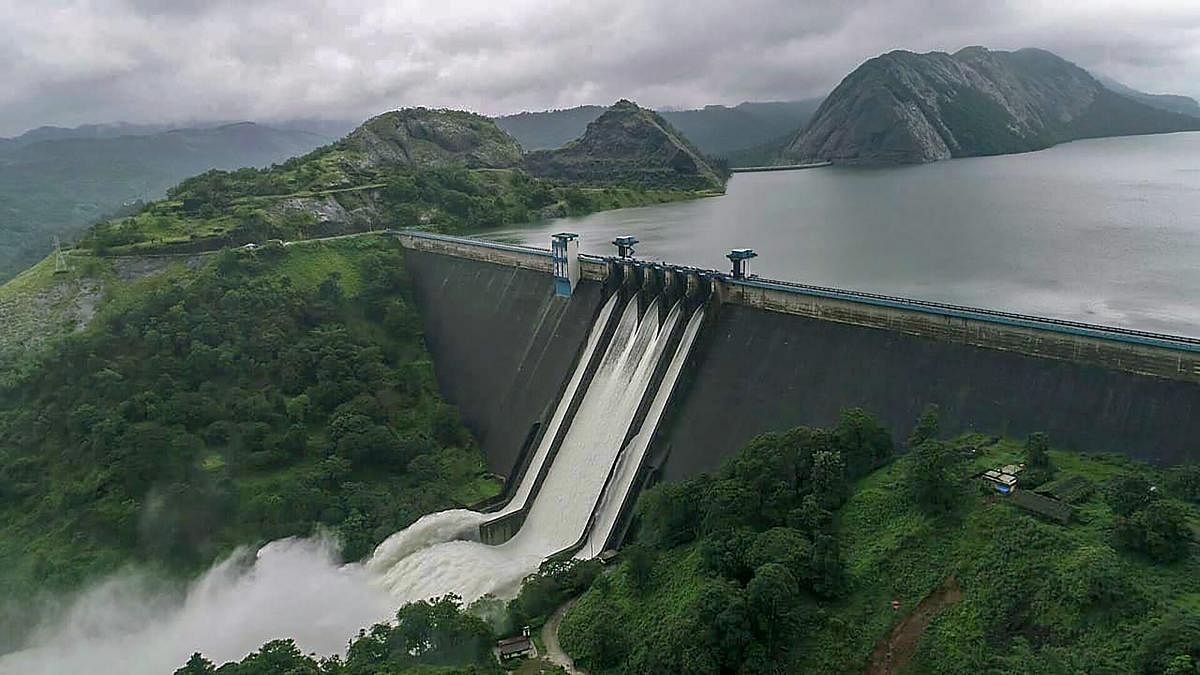 Nearly 400 flood-affected people, including 85 children from Keerithod in Kanjikuzhy panchayat near Cheruthoni are in the camp for the past two days as a precautionary measure after water was released from Idukki dam. (PTI Photo)