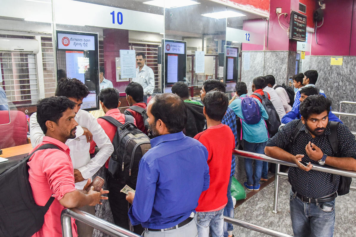 At the Bengaluru City railway station, cancellations outnumber reservations to Kerala.