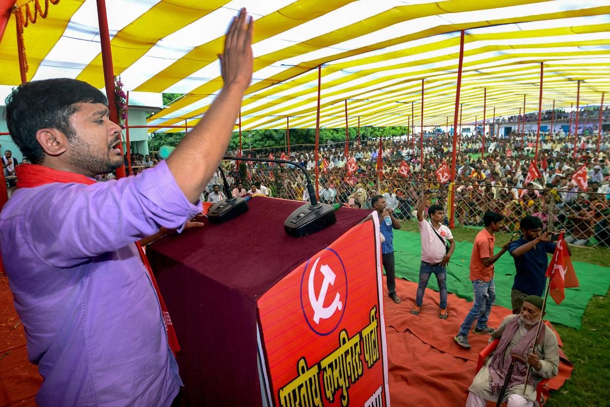 The Left outfit also made it clear to the Mahagatbandhan leaders that Begusarai seat, from where the CPI had proposed the name of Kanhaiya Kumar, the former JNU student leader, as its nominee, was non-negotiable. (PTI File Photo)