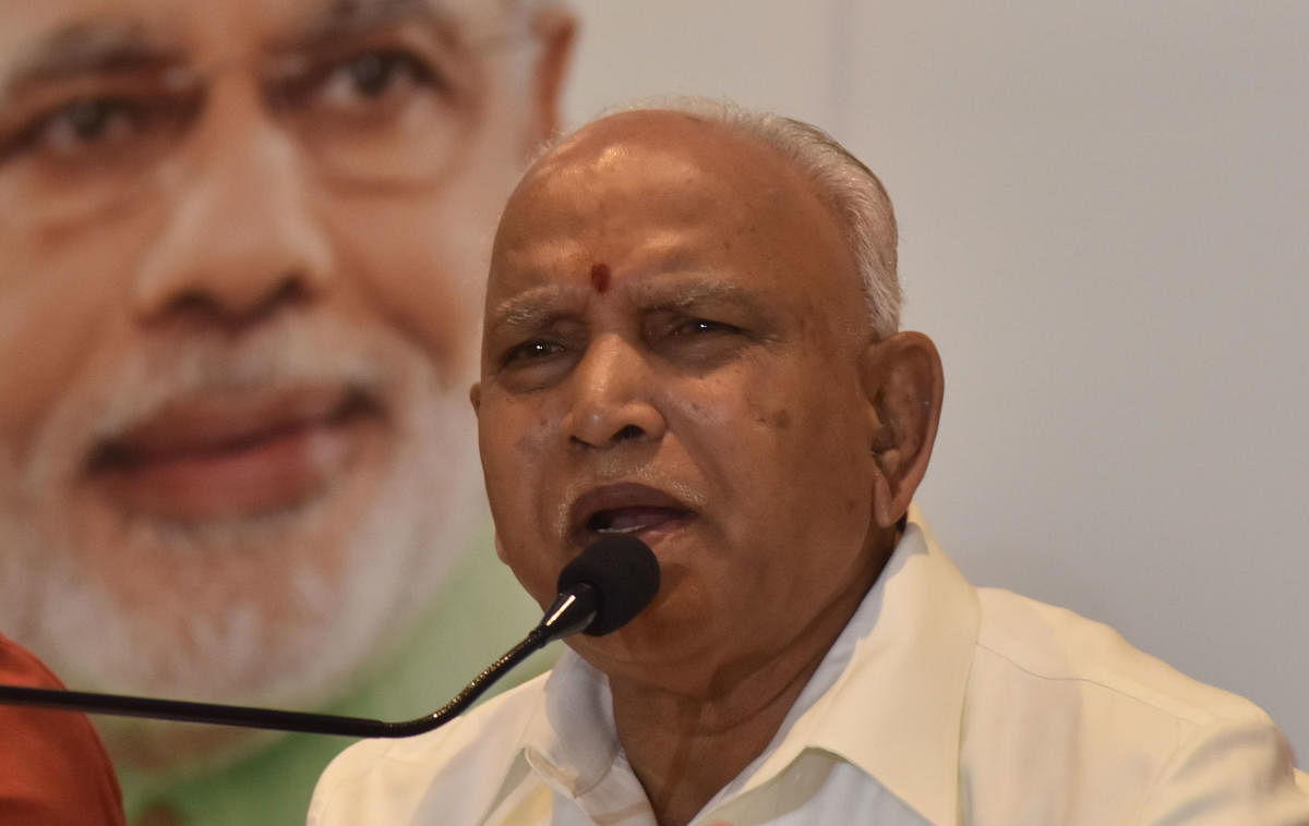 Sitting MP and son of state BJP president B S Yeddyurappa B Y Raghavendra filed nomination papers as the BJP candidate from Shivamogga Lok Sabha constituency with district election officer K S Dayananda on Thursday afternoon, in the absence of his father.