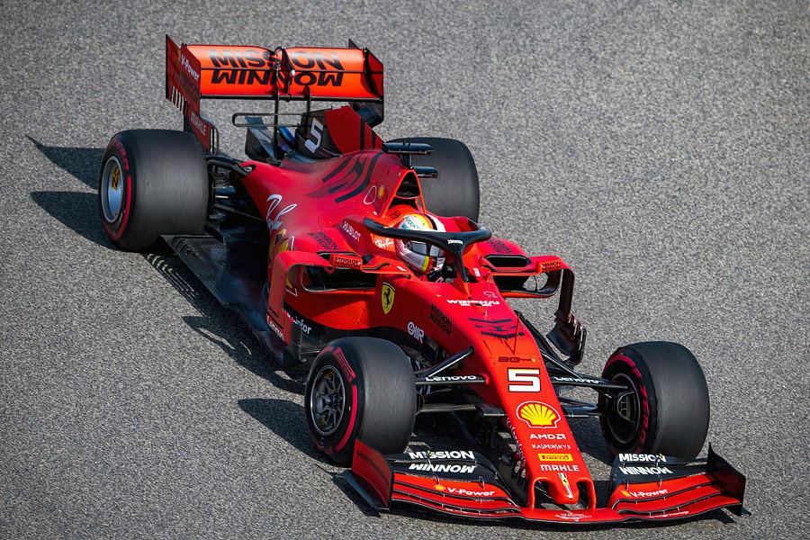 Ferrari's Sebastian Vettel during free practice ahead of the weekend's Bahrain Grand Prix. Picture credit: AFP