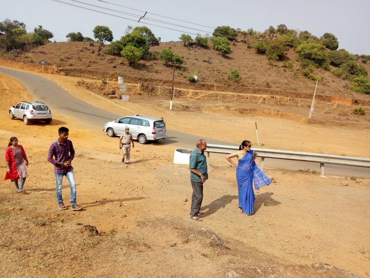 Deputy Commissioner Annies Kanmani Joy inspects arrangements at Talacauvery.