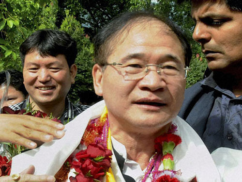 The apex court's verdict came as a shot in the arm for the Congress, paving the way for the return of its dismissed government headed by Nabam Tuki. Tuki took charge as Chief Minister at Arunachal Bhavan in Delhi tonight. PTI file photo